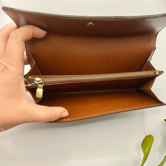 Louis Vuitton Long Sarah Large Monogram Canvas Wallet Vintage - Picture 11 of 16
